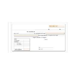 Talonario recibos alquiler Loan - 1/3 folio - Duplicado - 50 x 2 hojas