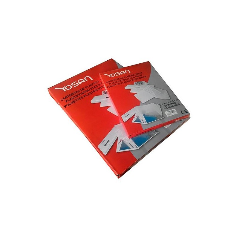 Funda plastificadora Yosan - 125 micras - A4 - Caja 100 ud