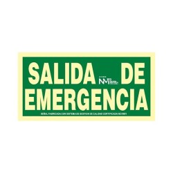 Señal normalizada Salida de emergencia Archivo 2000 - PVC - 32 x 16 cm