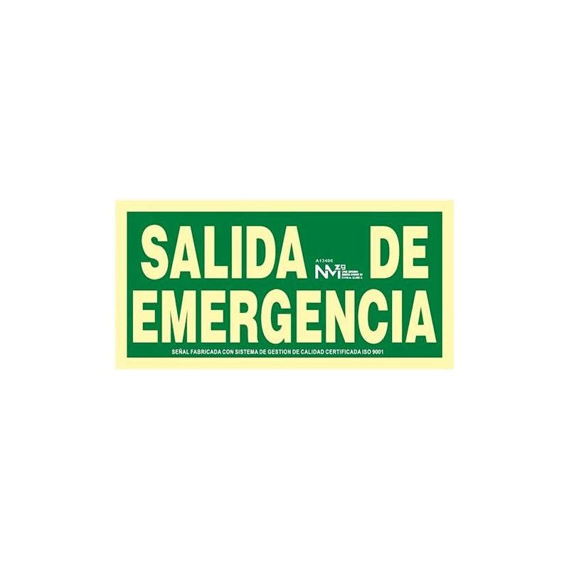 Señal normalizada Salida de emergencia Archivo 2000 - PVC - 32 x 16 cm Señal normalizada Salida de emergencia Archivo 2000 - PVC - 32 x 16 cm