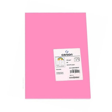 Cartulina Canson Iris - A3 - 185 g - Color rosa chicle (PACK INDIVISIBLE DE 50 UNIDADES)