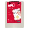 Portabloc con pinza Apli - Aluminio - 23 x 32 cm - Color plata