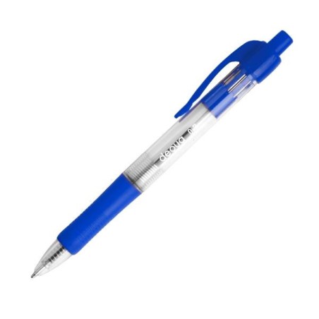 Bolígrafo retráctil Dequa - Punta 0,7 mm - Color azul