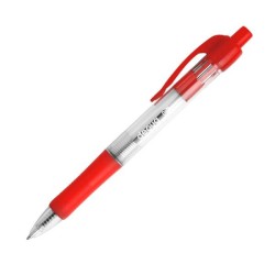Bolígrafo retráctil Dequa - Punta 0,7 mm - Color rojo