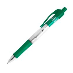 Bolígrafo retráctil Dequa - Punta 0,7 mm - Color verde