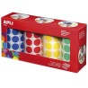 Gomets redondos Apli - 20 mm - Colores surtidos - Pack 4 ud