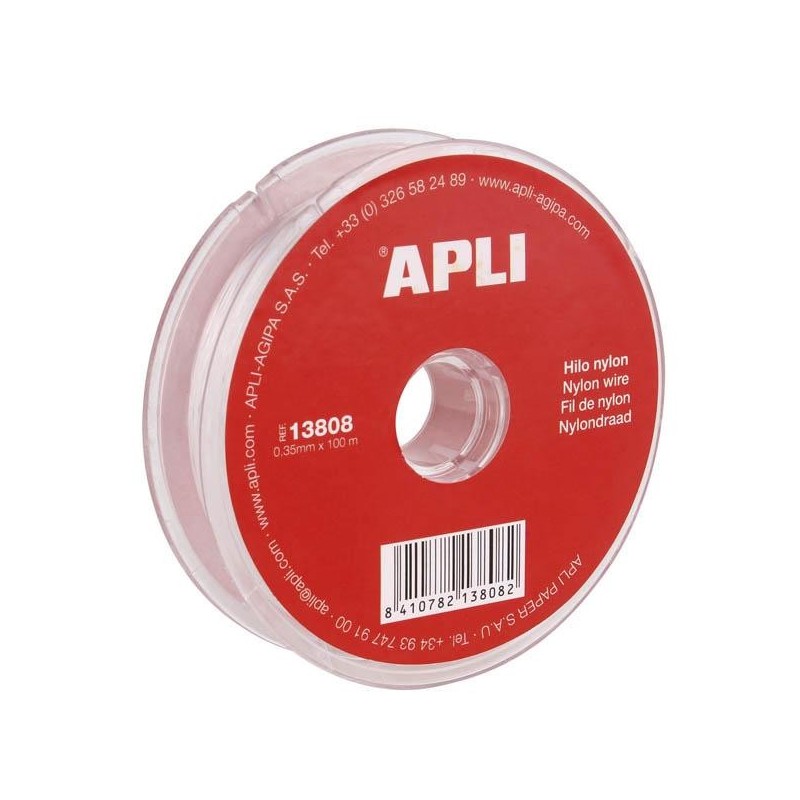 Bobina de cuerda nylon Apli - 0,35 mm x 100 m