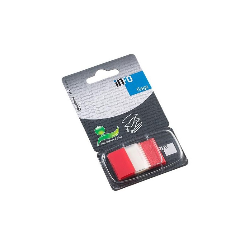 Banderitas adhesivas con dispensador Info flags - 25 x 43 mm - Color rojo Banderitas adhesivas con dispensador Info flags - 25 x 43 mm - Color rojo