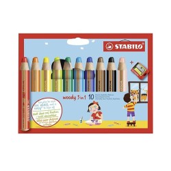 Lápiz de color Stabilo Woody 3 en 1 - Caja 10 ud