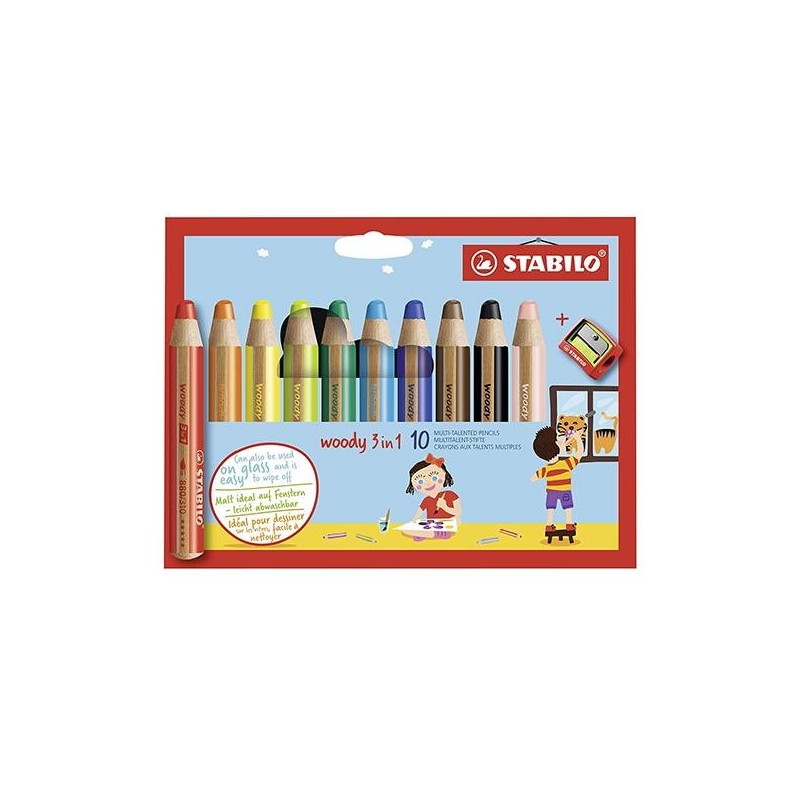 Lápiz de color Stabilo Woody 3 en 1 - Caja 10 ud Lápiz de color Stabilo Woody 3 en 1 - Caja 10 ud