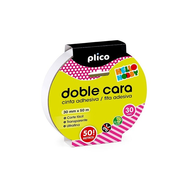 Cinta doble cara Plico - 30 mm x 50 m Cinta doble cara Plico - 30 mm x 50 m