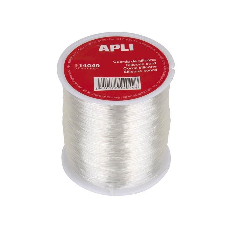 Bobina de cuerda silicona Apli - 0,70 mm x 100 m