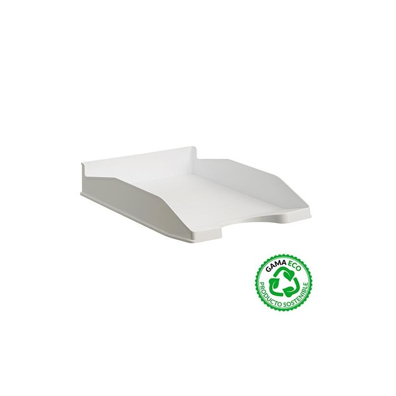 Bandeja Dequa - Poliestireno - 34,5 x 25,5 x 6 cm - Color blanco