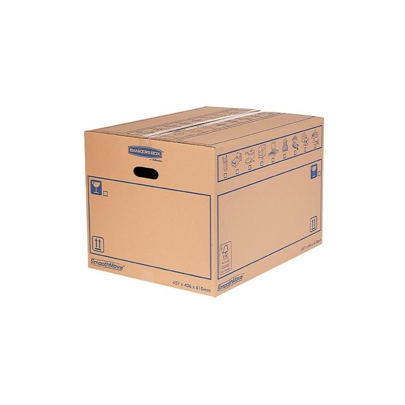 Caja de transporte Bankers Box - montaje manual con asas - 32l - 43x30x25cm