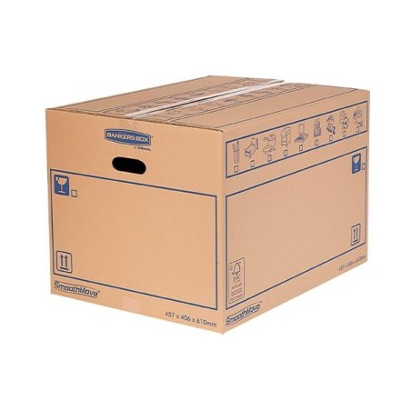 Caja de transporte Bankers Box - montaje manual con asas - 32l - 43x30x25cm