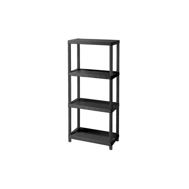 Estantería Keter Sigma 12 - Polipropileno - 131 x 30 x 60 cm - Color negro Estantería Keter Sigma 12 - Polipropileno - 131 x 30 x 60 cm - Color negro