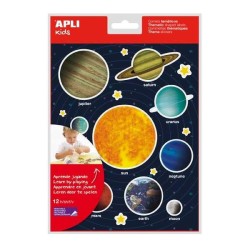 Gomets temáticos sistema solar Apli - 12 hojas - 240 ud