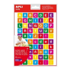 Gomets temáticos ABC Apli - Colores surtidos - 12 hojas - 840 ud