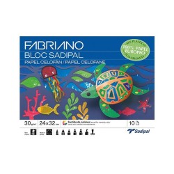 Cuaderno manualidades Sadipal - Papel celofán - 32 x 24 cm - Colores surtidos
