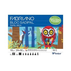Cuaderno manualidades Sadipal - Papel seda - 32 x 24 cm - Colores surtidos