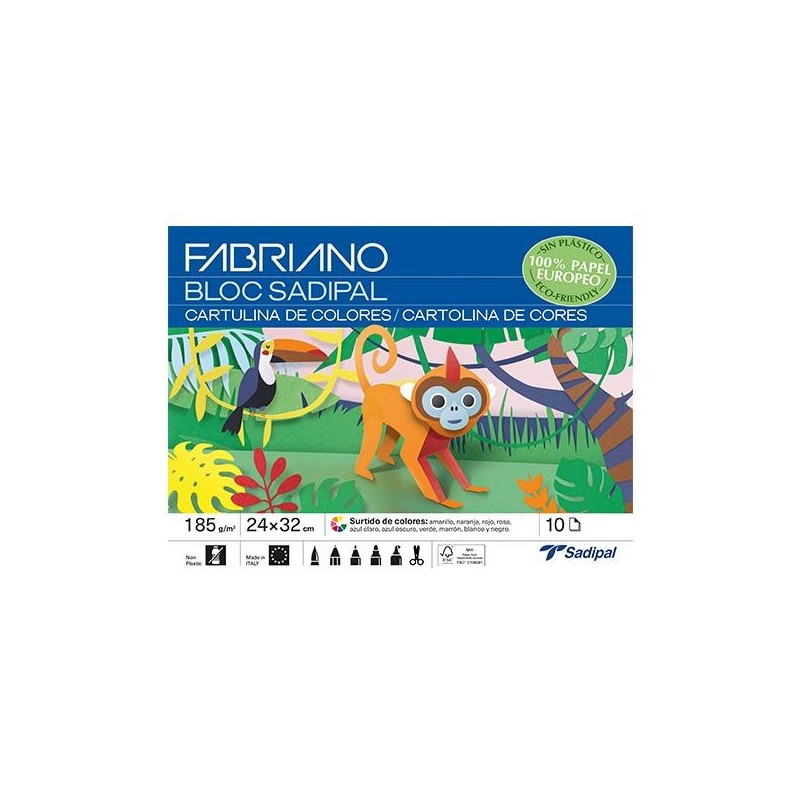 Cuaderno Sadipal manualidades - Cartulinas - 32 x 24 cm - Colores surtidos Cuaderno Sadipal manualidades - Cartulinas - 32 x 24 cm - Colores surtidos