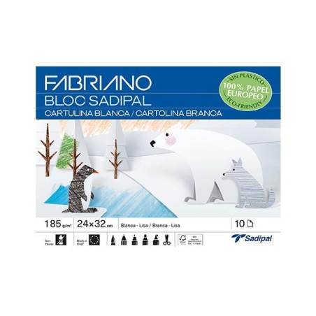 Cuaderno manualidades Sadipal - Cartulinas - 32 x 24 cm - Color blanco