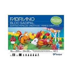 Cuaderno Sadipal manualidades - Papeles surtidos - 32 x 24 cm