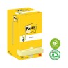 Notas adhesivas Z-Notas Post-it - 100 hojas - 76 x 76 mm - Color amarillo - Pack 12 blocs