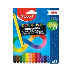 Lápiz color Maped Infinity - Triangular - Colores surtidos - Caja 12 ud