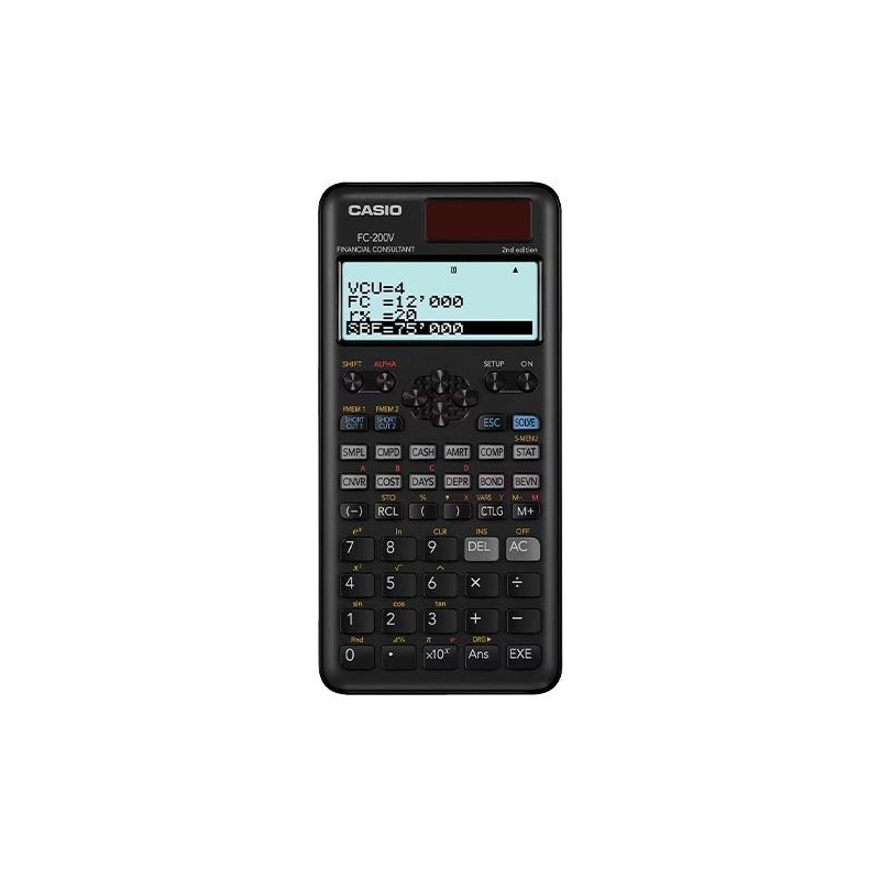 Calculadora financiera Casio FC-200V-2 - 10+2 dígitos Calculadora financiera Casio FC-200V-2 - 10+2 dígitos