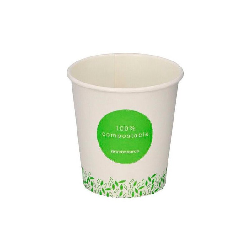 Vasos compostables - Papel - 190 ml - Pack 50 ud Vasos compostables - Papel - 190 ml - Pack 50 ud
