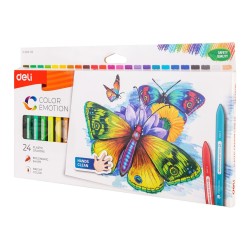 Ceras plásticas Deli Color Emotion - Colores surtidos - Envase 24 ud.