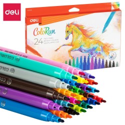 Rotulador Deli ColoRun - 2 mm - Colores surtidos - Envase 24 ud.