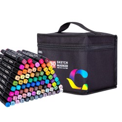 Rotulador de dibujo Deli Color Emotion - Doble punta - Colores surtidos - Envase 80 ud.