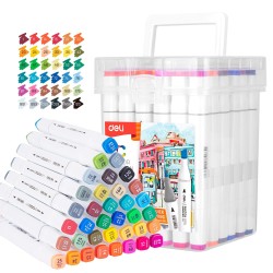 Rotulador de dibujo Deli Color Emotion - Doble punta - Colores surtidos - Envase 36 ud.