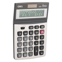 Calculadora de sobremesa Deli E1222 - 12 dígitos - Color gris