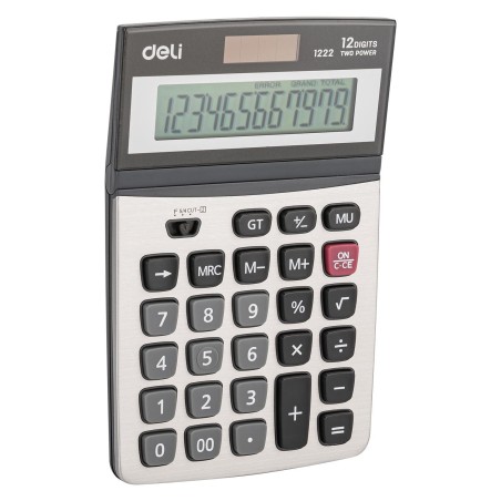 Calculadora de sobremesa Deli E1222 - 12 dígitos - Color gris