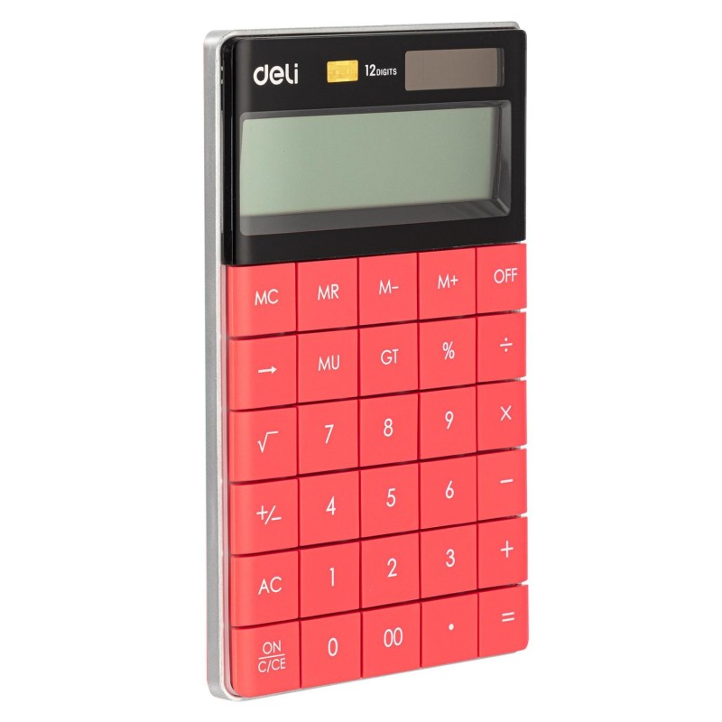 Calculadora de sobremesa Deli E1589 - 12 dígitos - Color Rojo