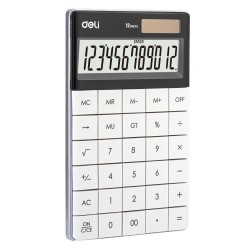 Calculadora de sobremesa Deli E1589 - 12 dígitos - Color blanco