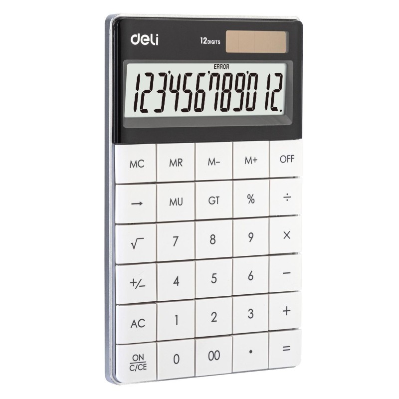 Calculadora de sobremesa Deli E1589 - 12 dígitos - Color blanco