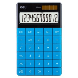 Calculadora de sobremesa Deli E1589 - 12 dígitos - Color azul