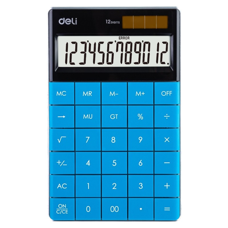 Calculadora de sobremesa Deli E1589 - 12 dígitos - Color azul Calculadora de sobremesa Deli E1589 - 12 dígitos - Color azul