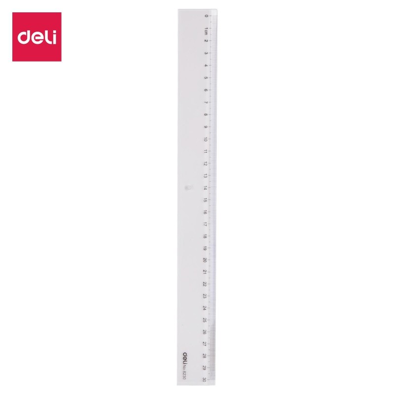 Regla Deli Essential - 30 cm - Color transparente Regla Deli Essential - 30 cm - Color transparente