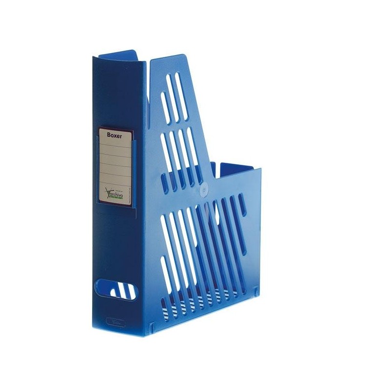Revistero Boxer Archivo 2000 - Poliestireno - 24 x 7,5 x 31,5 cm - Color azul