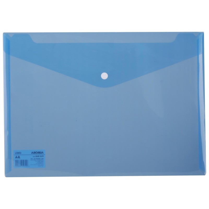 Sobre con broche Deli Aurora - PP - A4 - 160 micras - Color azul