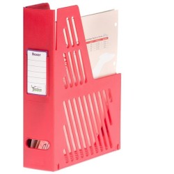 Revistero Boxer Archivo 2000 - Poliestireno - 24 x 7,5 x 31,5 cm - Color rojo