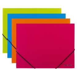 Carpeta de gomas y 3 solapas Deli Rio - A4 - Color surtido aleatorio