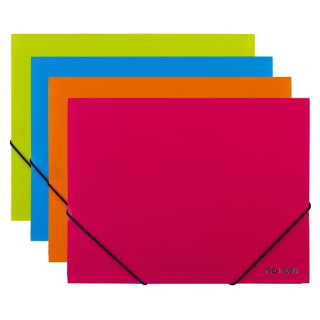 Carpeta de gomas y 3 solapas Deli Rio - A4 - Color surtido aleatorio
