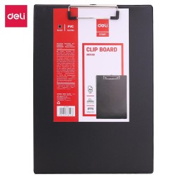 Portabloc con pinza Deli Start - PVC -A4 - Color negro