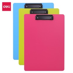 Portabloc con pinza Deli Rio - PP -A4 - Color surtido aleatorio